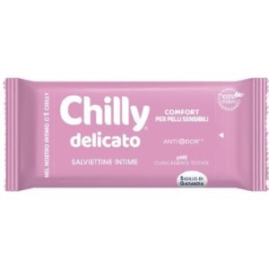 Chilly Delicato intymios higienos drėgnos servetėlės jautriai odai, 12 vnt.