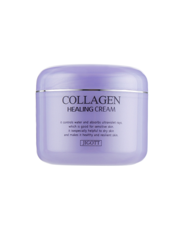 JIGOTT Collagen Healing Cream atkuriamasis veido kremas su kolagenu, 100 ml