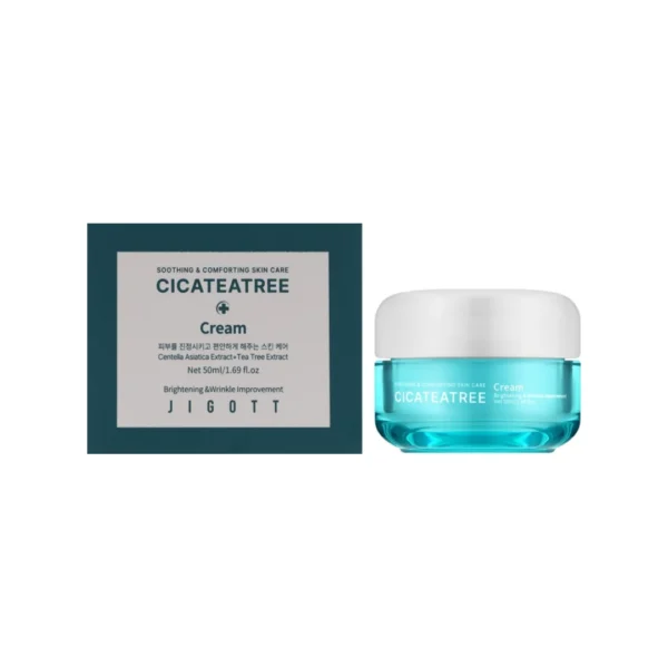 JIGOTT Cicateatree Cream raminamasis veido kremas su centelės ir arbatmedžio ekstraktais, 50 ml