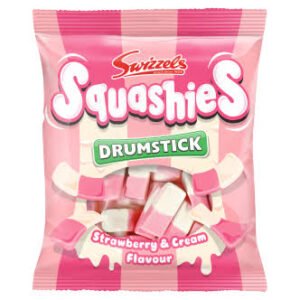 Swizzels Squashies Drumstick Strawberry & Cream guminukai, 140 g