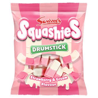 Swizzels Squashies Drumstick Strawberry & Cream guminukai, 120 g