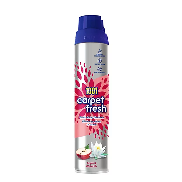 1001 Carpet Fresh Apple & Waterlily kilimų ir minkštų baldų gaiviklis, 300 ml