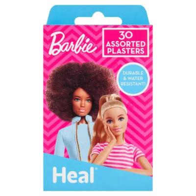 Barbie Assorted Plasters vaikiški pleistrai, 30 vnt.