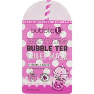 Bubble T Berries Bubble Tea drėkinamoji ir tonizuojamoji veido kaukė, 20 ml