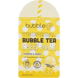 Bubble T Tropical Bubble Tea drėkinamoji ir tonizuojamoji veido kaukė, 20 ml