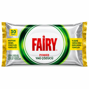 Fairy Power Yağ Çözücü valymo servetėlės, 30 vnt. Fairy Power Yağ Çözücü – praktiškos valymo servetėlės, skirtos virtuvės paviršiams ir įsisenėjusių riebalų valymui. Jos padeda greitai pašalinti riebalus, nešvarumus ir kasdien susikaupusius nešvarumų likučius nuo įvairių virtuvės paviršių. Servetėlės patogios naudoti tiek kasdieniam valymui, tiek tada, kai reikia greitai nuvalyti stalviršius, viryklę, spinteles ar kitus plaunamus paviršius. Patogi pakuotė leidžia servetėles lengvai laikyti ir naudoti namuose. Pagrindinės savybės: - pakuotėje – 30 vnt.; - skirta virtuvės paviršių valymui; - padeda pašalinti riebalus ir nešvarumus; - patogu naudoti kasdien; - tinka greitam paviršių valymui; - Fairy prekės ženklas.