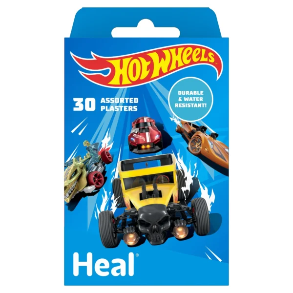 Hot Wheels Assorted Plasters vaikiški pleistrai, 30 vnt.