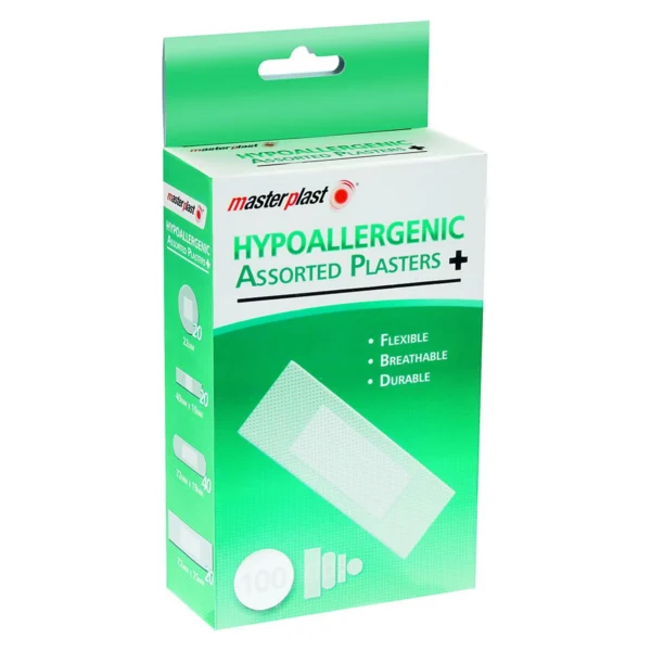 Masterplast Hypoallergenic Assorted Plasters hipoalerginiai pleistrai, 100 vnt.