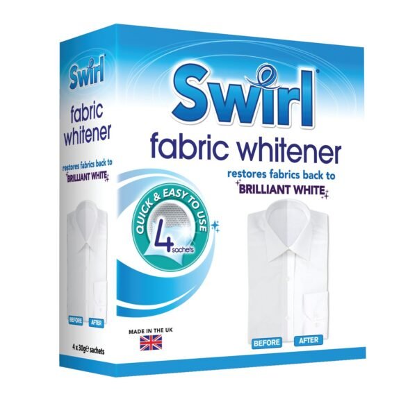 Swirl Fabric Whitener audinių baltumo atkūrimo priemonė, 4 x 30 g