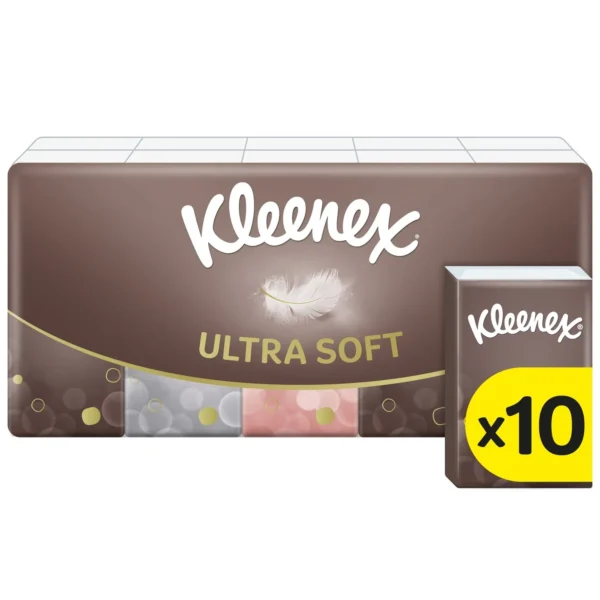 Kleenex Ultra Soft nosinaitės, 10 pakelių