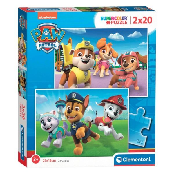 Clementoni „Paw Patrol“ dėlionių rinkinys vaikams, 2 x 20 detalių, 3+