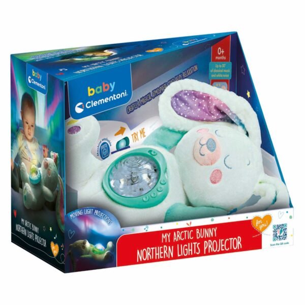 Clementoni Baby „My Arctic Bunny – Northern Lights Projector“ projektorius kūdikiams, 0+