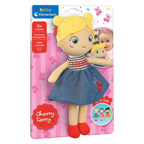 Clementoni Baby „Cherry Terry“ minkšta lėlė kūdikiams, 0+