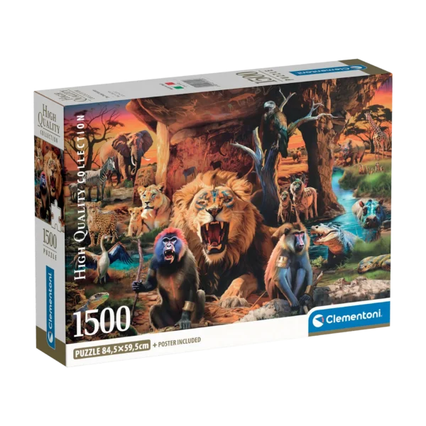 Clementoni „Animals“ dėlionė, 1500 detalių