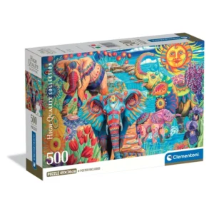 Clementoni „Elephants’ Carnival“ dėlionė, 500 detalių