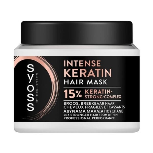 Syoss Intense Keratin intensyviai stiprinanti plaukų kaukė, 400 ml