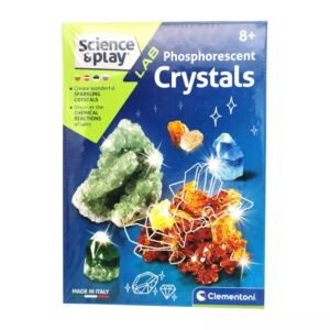 Clementoni „Science & Play Phosphorescent Crystals“ švytinčių kristalų auginimo rinkinys, 8+