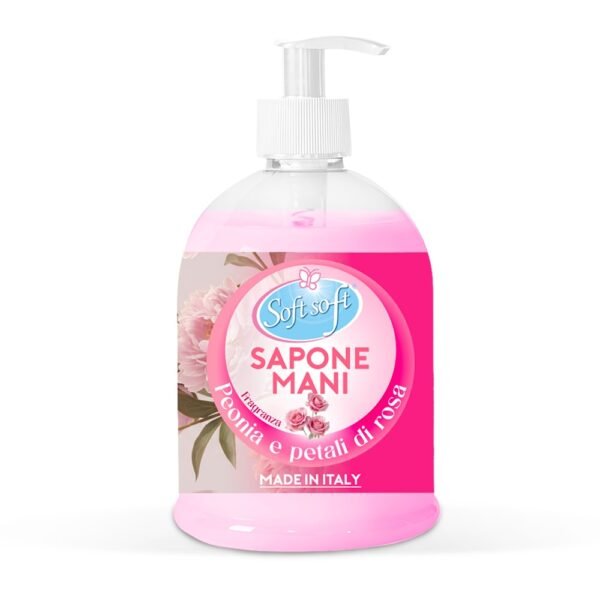 Soft Soft Peonia e Petali di Rosa skystas rankų muilas, 500 ml