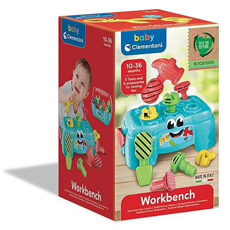 Clementoni Baby „Workbench“ vaikiškas darbastalis su įrankiais, 10–36 mėn.