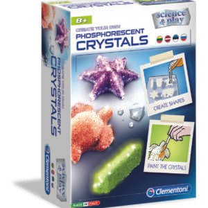 Clementoni „Science & Play Phosphorescent Crystals“ švytinčių kristalų auginimo rinkinys, 8+