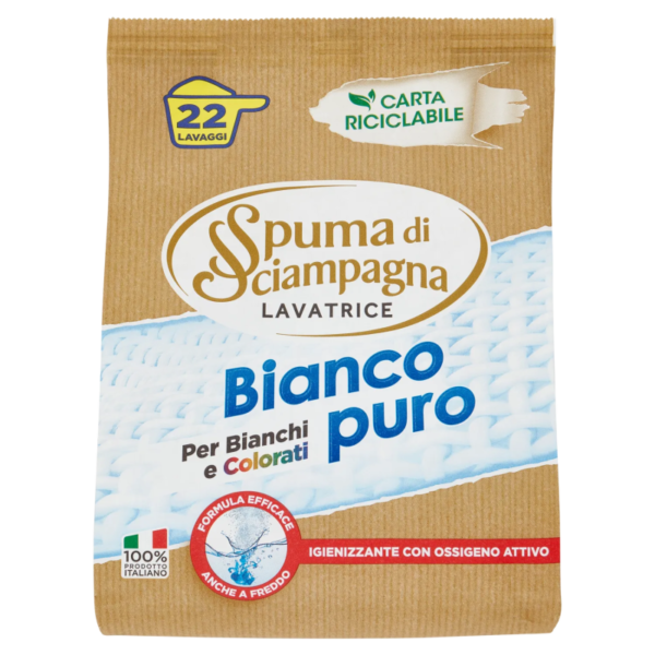 Spuma di Sciampagna Bianco Puro skalbimo milteliai baltiems ir spalvotiems audiniams, 990 g