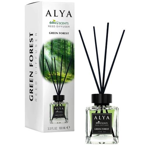 Alya Nature’s Scents Green Forest kvapų difuzorius su lazdelėmis, 100 ml