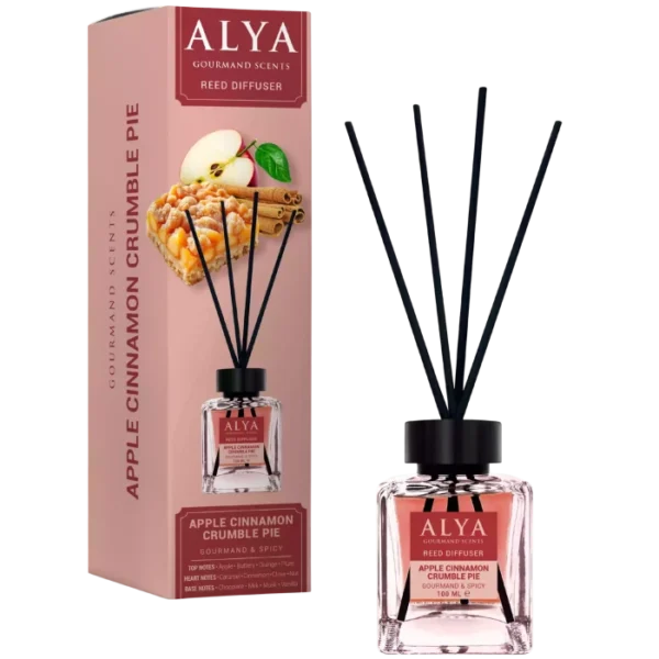 ALYA Apple Cinnamon Crumble Pie namų kvapas su lazdelėmis, 100 ml