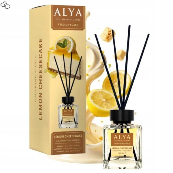 Alya Gourmand Scents Lemon Cheesecake namų kvapas su lazdelėmis, 100 ml