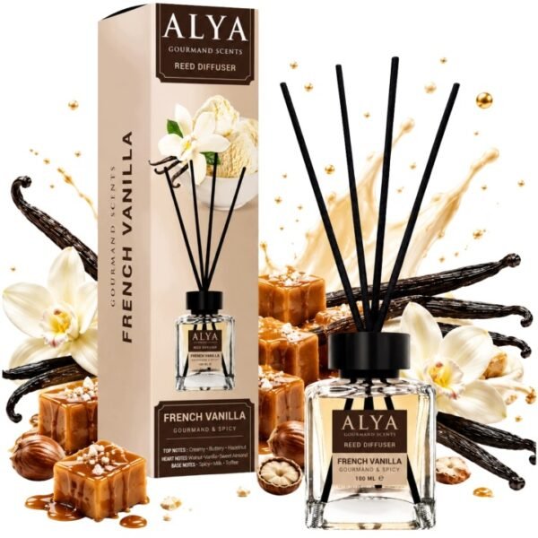 Alya Gourmand Scents French Vanilla namų kvapas su lazdelėmis, 100 ml