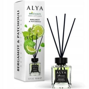 Alya Nature’s Scents Bergamot & Patchouli kvapų difuzorius su lazdelėmis, 100 ml