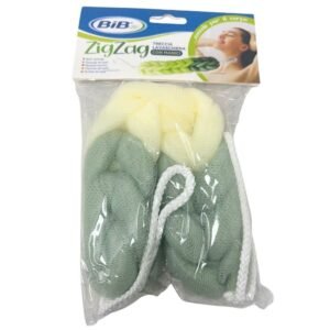 BIB Zig Zag pailga nugaros prausimosi kempinė su rankenėlėmis