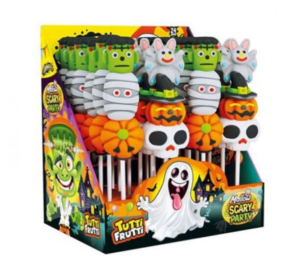 Johny Bee Mallow Scary Party Helovino zefyrinė saldainė ant pagaliuko, 35 g