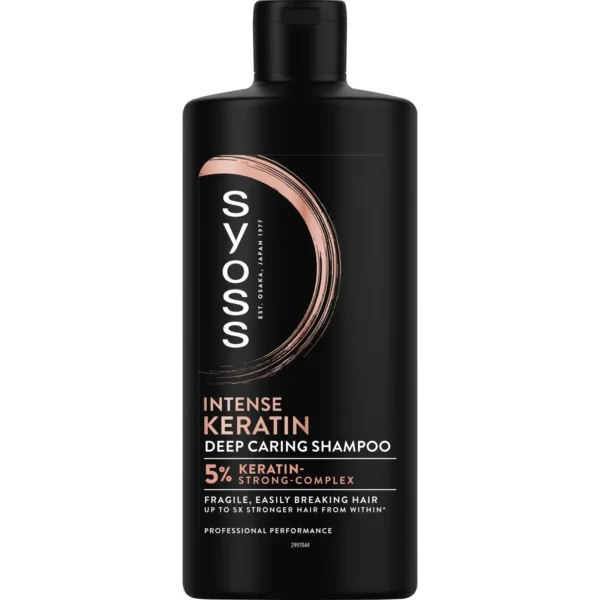 Syoss Intense Keratin intensyviai stiprinantis šampūnas, 440 ml