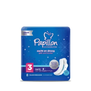 Papillon Maxi Night higieniniai paketai su sparneliais, 8 vnt.