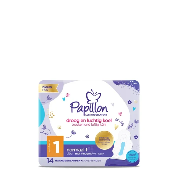 Papillon Ultra Normal higieniniai paketai su sparneliais, 14 vnt.