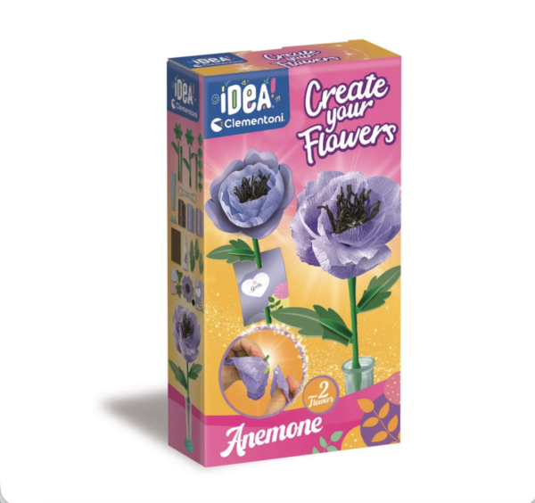Clementoni IDEA Create Your Flowers Anemone kūrybinis gėlių gamybos rinkinys