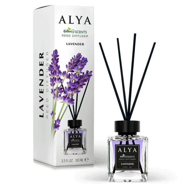 Alya Nature’s Scents Lavender kvapų difuzorius su lazdelėmis, 100 ml