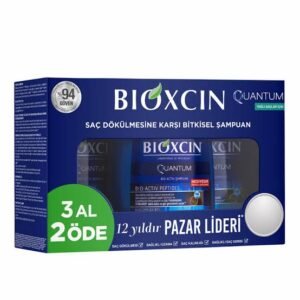 Bioxcin Quantum šampūnas nuo plaukų slinkimo riebiems plaukams, 3 × 300 ml
