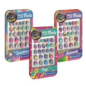 Crazy Chic „Press & Go Nails“ priklijuojamų nagų rinkinys vaikams