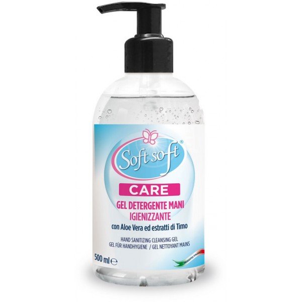 Soft Soft Care higienizuojantis rankų gelis su alaviju ir čiobrelių ekstraktu, 500 ml