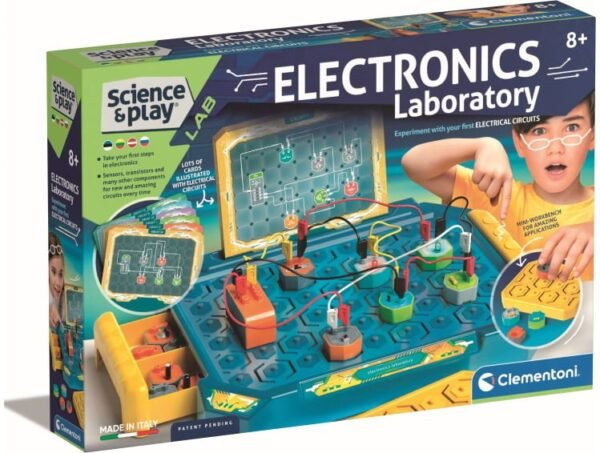 Clementoni „Electricity“ elektros eksperimentų rinkinys vaikams, 8+