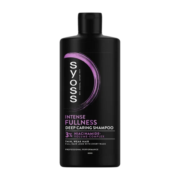 Syoss Intense Fullness apimties suteikiantis šampūnas, 440 ml
